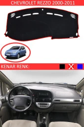 Chevrolet Rezzo 2000-2011 Için Uygun Torpido Koruma Halısı Siyah Kenar Renk Kırmızı - 1