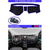 Fiat Fiorino 2007-2020 Için Uygun Torpido Koruma Halısı Siyah Kenar Renk Mavi thumbnail 1