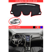 Hyundai I30 2012-2018 Için Uygun Torpido Koruma Halısı Siyah Kenar Renk Kırmızı thumbnail 1