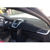 Peugeot 207 2007-2012 Modelleri Için Uygun Torpido Koruma Halısı Siyah Kenar Renk Siyah thumbnail 1