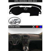 Opel Insignia 2008-2013 Modelleri Için Uygun Torpido Koruma Halısı Siyah Kenar Renk Siyah - 1