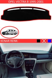 Opel Vectra B 1995-2001 Için Uygun Torpido Koruma Halısı Siyah Kenar Renk Kırmızı - 1
