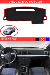 Opel Vectra C 2002-2008 Için Uygun Torpido Koruma Halısı Siyah Kenar Renk Kırmızı - 1