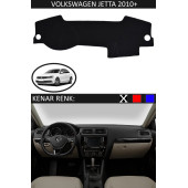 Volkswagen Jetta 2010+ Için Uygun Torpido Koruma Halısı Siyah Kenar Renk Siyah thumbnail 1