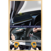 Volkswagen Passat 2007-2012 Modelleri Için Uygun Torpido Koruma Halısı Siyah Kenar Renk Kırmızı - 3