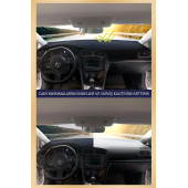 Volkswagen Passat 2007-2012 Modelleri Için Uygun Torpido Koruma Halısı Siyah Kenar Renk Kırmızı - 4