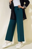 Kuşak Bağlamalı Dabıl Pantolon Zümrüt Yeşili - 1