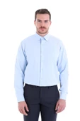 Dormen Classics Erkek Buz Mavi Kolay Ütülenebilir Regular Fit Geniş Kesim Klasik Yaka Cepli Gömlek - 2
