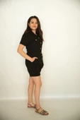 BELİ LASTİKLİ ŞORTLU GABARDİN TULUM - 2