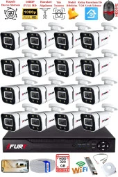 FURY 16 Kameralı 1080P Görüntü Gece Renkli Full Hd 4 x Ultra Led Gece Renkli Güvenlik Kamerası Seti 320GB thumbnail 2