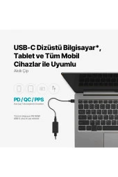 Ttec 2SCG04S SmartCharger Trio GAN 120W PD Seyahat 2 USB-C+USB-A Hızlı Şarj Aletİ - 5