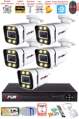 FURY 5 Kameralı 1080P Görüntü Gece Renkli Full Hd 4 x Ultra Led Gece Renkli Güvenlik Kamerası Seti 1TB thumbnail 1