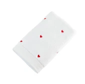 Hobby Lubow Love Beyaz Kırmızı Nakışlı 70x140 6lı Havlu Seti - 1