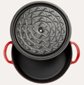 Sürel Degrade Kırmızı 28cm Yuvarlak Sığ Demir Döküm Tencere - 3