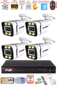 FURY 4 Kameralı 1080P Görüntü Gece Renkli Full Hd 4 x Ultra Led Gece Renkli Güvenlik Kamerası Seti 320GB thumbnail 1