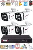 FURY 4 Kameralı 1080P Görüntü Gece Renkli Full Hd 4 x Ultra Led Gece Renkli Güvenlik Kamerası Seti 320GB thumbnail 2