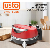 Usto 2855 Prati Cook Çok Amaçlı Pişirici Kırmızı - 1