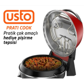 Usto 2855 Prati Cook Çok Amaçlı Pişirici Kırmızı - 3
