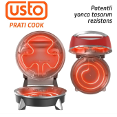 Usto 2855 Prati Cook Çok Amaçlı Pişirici Kırmızı - 5