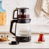 Karaca Glass Tea XL 2in1 Cam Çay Makinesi ve Kettle Krem - 1