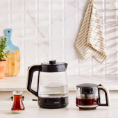 Karaca Glass Tea XL 2in1 Cam Çay Makinesi ve Kettle Krem - 2