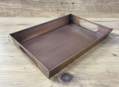 Metal Sunum Tepsisi Bakır Renk 33x23 CM - 1