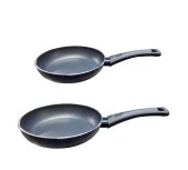 Mehtap Teflon Tava 2li Set İndüksiyon Tabanlı Lacivert Renk 24+28 CM - 1