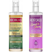 Bioblas Argan Yağlı Sıvı Saç Kremi 200 ml + Restorex Sağlıklı Uzama Etkili Sıvı Saç Kremi 200 m - 1
