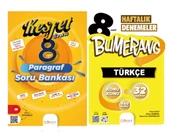 GÜNAY YAYINLARI 8.SINIF Keşfet Paragraf Soru Bankası ve BUMERANG 32 HAFTALIK TÜRKÇE DENEMESİ (2 KİTAP) - 1