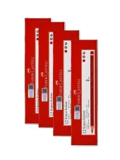 FABER CASTELL KURŞUN KALEM KIRMIZI 4x12 - 1