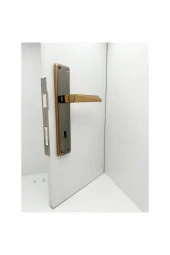 Piramit Albirifin Saten Lüx Kare Aynalı Oda Kapı Kolu 4 Takım thumbnail 2