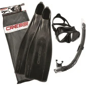 Cressi Pro Star Palet Maske Şnorkel Seti Black 45/46 BG189545 - 1