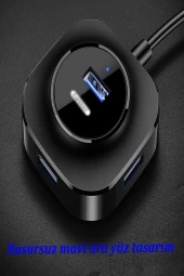 Qpen HUB06 Tak Çalıştır 4 Adet Usb 2.0 Çıkışlı Usb Çoklayıcı thumbnail 5