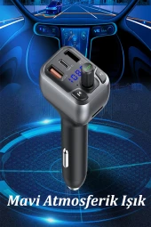 Qpen M63 Bluetooth USB3.0 ve Type C PD Hızlı Şarj FM Transmitter - 4