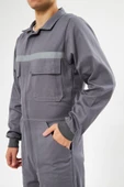 Orange Safety Gri Bütün İş Tulumu 12/16 Gabardin - 6