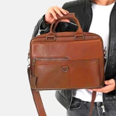 Lederax Hakiki Deri Evrak Portföy Laptop Çantası LD481 - 1