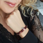 Vaoov 925 Ayar Gümüş Doğal Taşlı Cinsel Cazibe Tılsımı Bileklik thumbnail 3