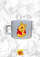 Winnie The Pooh Temalı Sevimli Özel Tasarım Baskılı Kupa Bardak Espresso Türk Kahvesi Bardağı - 1