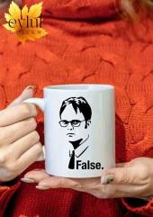The Office Temalı Dwight False Özel Tasarım Baskılı Kupa Bardak Çay Kahve Bardağı thumbnail 2