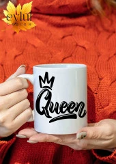 Queen Yazılı Eğlenceli Özel Tasarım Baskılı Kupa Bardak Hediye Çay-Kahve Bardağı - 2