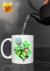 Rick And Morty Çizgi Dizi Eğlenceli Özel Tasarım Baskılı Kupa Bardak Hediye Çay-Kahve Bardağı - 2