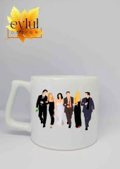 Friends Temalı Özel Tasarım Baskılı Lüks Seramik Kupa Bardak Hediye Çay-kahve Bardağı - 1