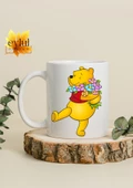 Winnie the Pooh Temalı Sevimli Eğlenceli Özel Tasarım Baskılı Kupa Bardak Hediye Bardak - 1
