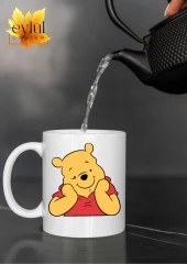 Winnie the Pooh Temalı Sevimli Eğlenceli Özel Tasarım Baskılı Kupa Bardak Hediye Bardak thumbnail 2