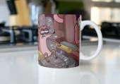 Regular Show Sürekli Dizi Tam Tur Baskılı Özel Tasarım Renkli Baskılı Kupa Bardak - 4