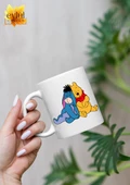 Winnie the Pooh Temalı Sevimli Eğlenceli Özel Tasarım Baskılı Kupa Bardak Hediye Bardak thumbnail 1