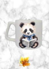 Sevimli Panda Temalı Özel Tasarım Baskılı Lüks Seramik Kupa Bardak Doğum Günü Hediyesi - 1