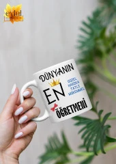 Öğretmen Özel Tasarım Baskılı Kupa Bardak Kahve Bardağı-Öğretmenler Günü Hediyesi thumbnail 1