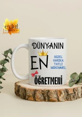 Öğretmen Özel Tasarım Baskılı Kupa Bardak Kahve Bardağı-Öğretmenler Günü Hediyesi thumbnail 2