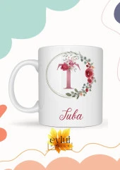 Tuba Yazılı Kupa Bardak Baskılı İsim Kupa Bardak Kahve Bardağı Doğum Günü Hediye Kupa - 1